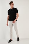 % 100 Pamuk Regular Fit Bisiklet Yaka Erkek T Shirt 5902407 SİYAH