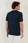 % 100 Pamuk Regular Fit Bisiklet Yaka Erkek T Shirt 5902617 İNDİGO
