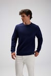 % 100 Pamuk Regular Fit Bisiklet Yaka Erkek Kazak EM615-NV LACİVERT