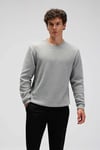 % 100 Pamuk Regular Fit Bisiklet Yaka Erkek Kazak EM615-GR GRİ MELANJ