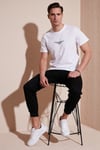 % 100 Pamuk Regular Fit Bisiklet Yaka Erkek T Shirt 5902624 BEYAZ
