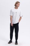% 100 Pamuk Regular Fit Bisiklet Yaka Erkek T Shirt EM376-OF BEYAZ