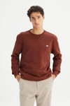 % 100 Pamuk Regular Fit Bisiklet Yaka Erkek Sweat L82IRY 906 KAHVE