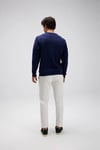 % 100 Pamuk Regular Fit Bisiklet Yaka Erkek Kazak EM615-NV LACİVERT