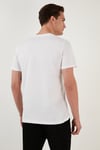 % 100 Pamuk Regular Fit Bisiklet Yaka Erkek T Shirt 5902624 BEYAZ
