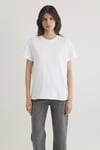 % 100 Pamuk Regular Fit Bisiklet Yaka Kadın T Shirt 1600955-620 BEYAZ