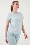 % 100 Pamuk Regular Fit Bisiklet Yaka Kadın T Shirt A4917-0008 MAVİ