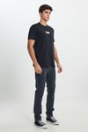 % 100 Pamuk Regular Fit Bisiklet Yaka Logolu Erkek T Shirt L241521 001 SİYAH