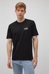 % 100 Pamuk Regular Fit Bisiklet Yaka Logolu Erkek T Shirt 0611714-900 SİYAH