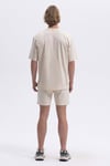 % 100 Pamuk Regular Fit Bisiklet Yaka Logolu Erkek T Shirt EM391-ECR EKRU
