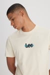 % 100 Pamuk Regular Fit Bisiklet Yaka Logolu Erkek T Shirt L241521 614 BEJ