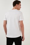 % 100 Pamuk Regular Fit Bisiklet Yaka T shirt Erkek T Shirt 5902511 BEYAZ