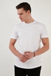% 100 Pamuk Regular Fit Bisiklet Yaka T shirt Erkek T Shirt 5902511 BEYAZ