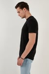 % 100 Pamuk Regular Fit Bisiklet Yaka T shirt Erkek T Shirt 5902511 SİYAH