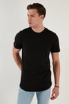 % 100 Pamuk Regular Fit Bisiklet Yaka T shirt Erkek T Shirt 5902511 SİYAH