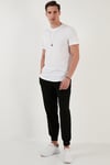 % 100 Pamuk Regular Fit Bisiklet Yaka T shirt Erkek T Shirt 5902511 BEYAZ