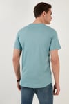 % 100 Pamuk Regular Fit Bisiklet Yaka T shirt Erkek T Shirt 5902511 MAVİ