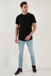% 100 Pamuk Regular Fit Bisiklet Yaka T shirt Erkek T Shirt 5902511 SİYAH