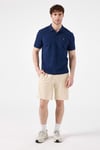 % 100 Pamuk Regular Fit Düğmeli Erkek Polo Yaka T Shirt 6SM5044-NV LACİVERT