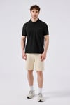 % 100 Pamuk Regular Fit Düğmeli Erkek Polo Yaka T Shirt 6SM5018-BK SİYAH