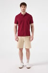 % 100 Pamuk Regular Fit Düğmeli Erkek Polo Yaka T Shirt 6SM5044-TRD KOYU KIRMIZI