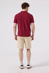 % 100 Pamuk Regular Fit Düğmeli Erkek Polo Yaka T Shirt 6SM5044-TRD KOYU KIRMIZI
