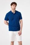 % 100 Pamuk Regular Fit Düğmeli Erkek Polo Yaka T Shirt 6SM5044-BL MAVİ