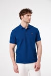 % 100 Pamuk Regular Fit Düğmeli Erkek Polo Yaka T Shirt 6SM5044-BL MAVİ