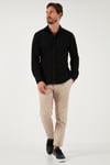 % 100 Pamuk Regular Fit Erkek Gömlek CF25W113650 SİYAH