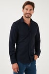 % 100 Pamuk Regular Fit Erkek Gömlek CF25W113650 AÇIK LACİVERT