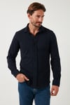 % 100 Pamuk Regular Fit Erkek Gömlek CF25W113650 AÇIK LACİVERT