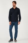 % 100 Pamuk Regular Fit Erkek Gömlek CF25W113650 AÇIK LACİVERT