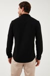 % 100 Pamuk Regular Fit Erkek Gömlek CF25W113650 SİYAH