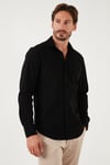 % 100 Pamuk Regular Fit Erkek Gömlek CF25W113650 SİYAH