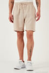 % 100 Pamuk Regular Fit Normal Bel Müslin Erkek Short CF25S657802 BEJ