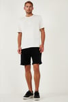 % 100 Pamuk Regular Fit Normal Bel Müslin Erkek Short CF25S657802 SİYAH