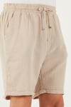 % 100 Pamuk Regular Fit Normal Bel Müslin Erkek Short CF25S657802 BEJ