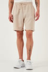 % 100 Pamuk Regular Fit Normal Bel Müslin Erkek Short CF25S657802 BEJ