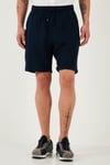 % 100 Pamuk Regular Fit Normal Bel Müslin Erkek Short CF25S657802 LACİVERT