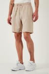 % 100 Pamuk Regular Fit Normal Bel Müslin Erkek Short CF25S657802 BEJ