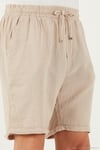 % 100 Pamuk Regular Fit Normal Bel Müslin Erkek Short CF25S657802 BEJ