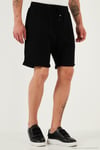 % 100 Pamuk Regular Fit Normal Bel Müslin Erkek Short CF25S657802 SİYAH