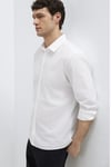 % 100 Pamuk Regular Fit Uzun Kollu Erkek Gömlek 0212011-620 BEYAZ