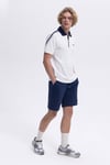 % 100 Pamuk Regular Fit Yarım Fermuarlı Erkek Polo Yaka T Shirt EM169-1-OF BEYAZ
