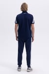 % 100 Pamuk Regular Fit Yarım Fermuarlı Erkek Polo Yaka T Shirt EM169-1-NV LACİVERT