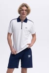 % 100 Pamuk Regular Fit Yarım Fermuarlı Erkek Polo Yaka T Shirt EM169-1-OF BEYAZ