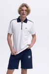 % 100 Pamuk Regular Fit Yarım Fermuarlı Erkek Polo Yaka T Shirt EM169-1-OF BEYAZ
