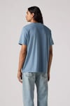 % 100 Pamuk Relaxed Fit Bisiklet Yaka Erkek T Shirt 16143-1917 İNDİGO