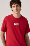 % 100 Pamuk Relaxed Fit Bisiklet Yaka Erkek T Shirt A2082-0363 KIRMIZI