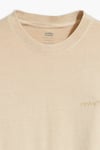 % 100 Pamuk Relaxed Fit Bisiklet Yaka Erkek T Shirt A0637-0093 BEJ